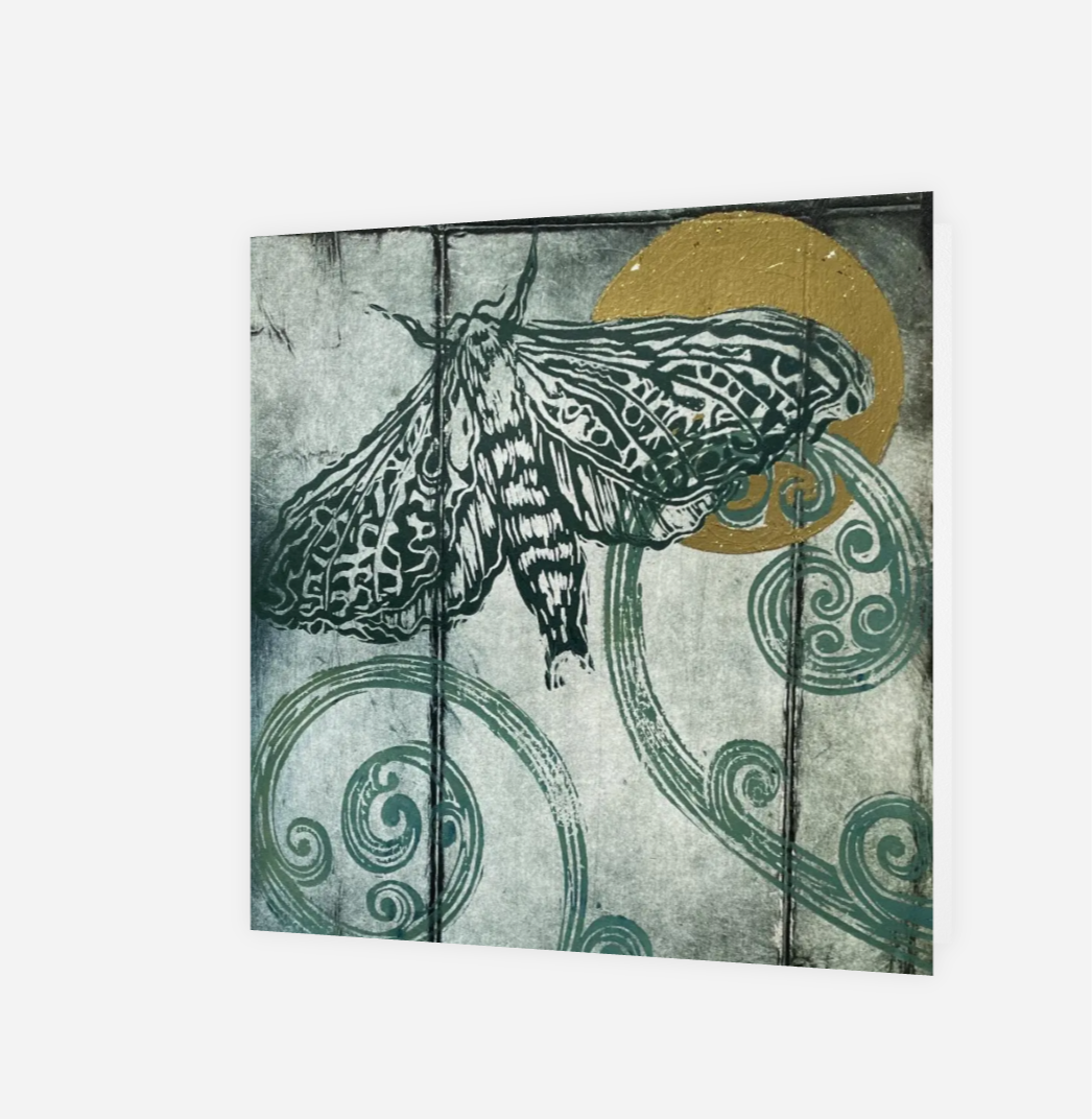 Greetings card - Ghost Moth
